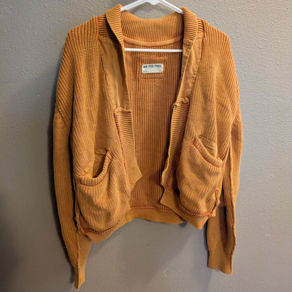 We the Free waffle cardigan